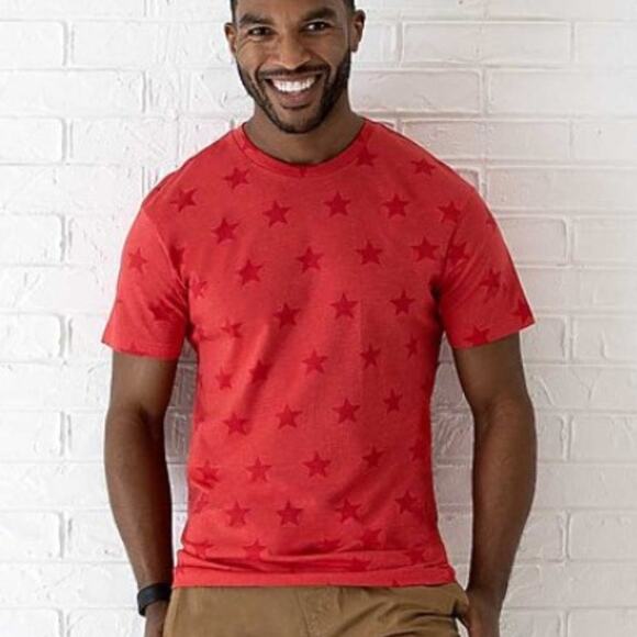 Code Five Men's Five Star Tee Denim Blue Size Medium Crew Neck Short Sleeves - Picture 4 of 4